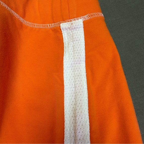 Loft Women’s Orange Stretchy Athletic Skirt with White Mesh Side Stripe Size M - Picture 4 of 4
